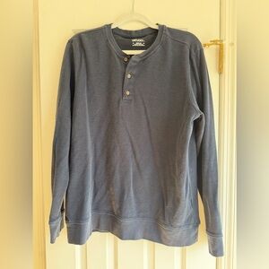Untuckit Men's Blue Henley Shirt